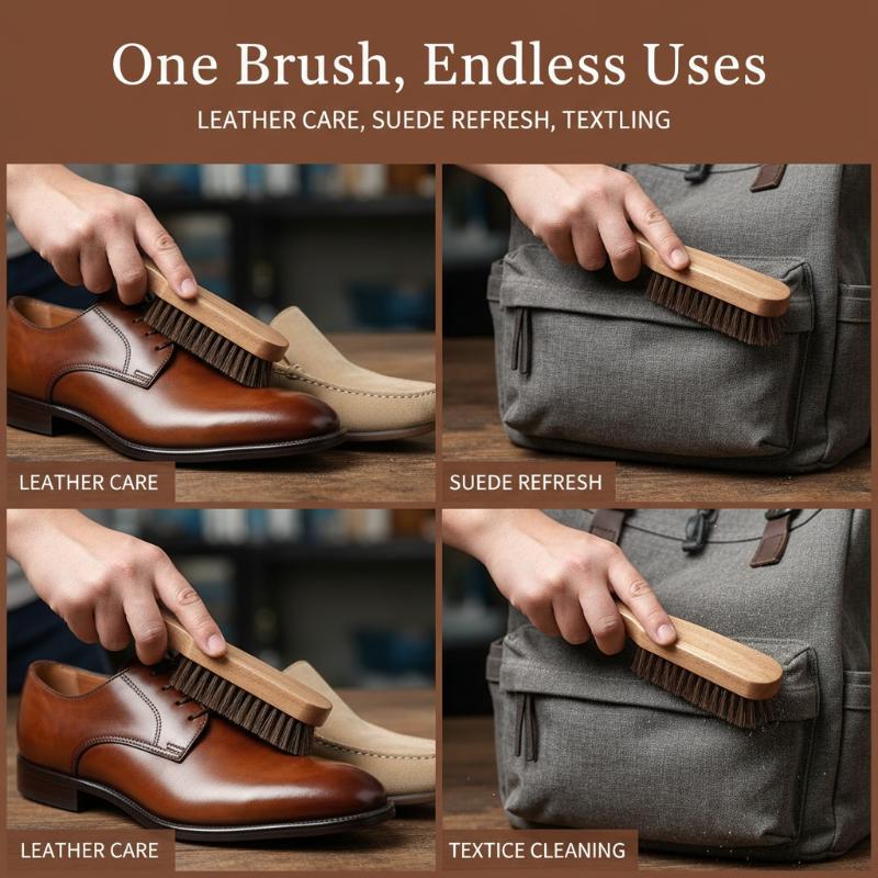 Shoe Cleaning Brush - Cepillo para zapatos de madera con